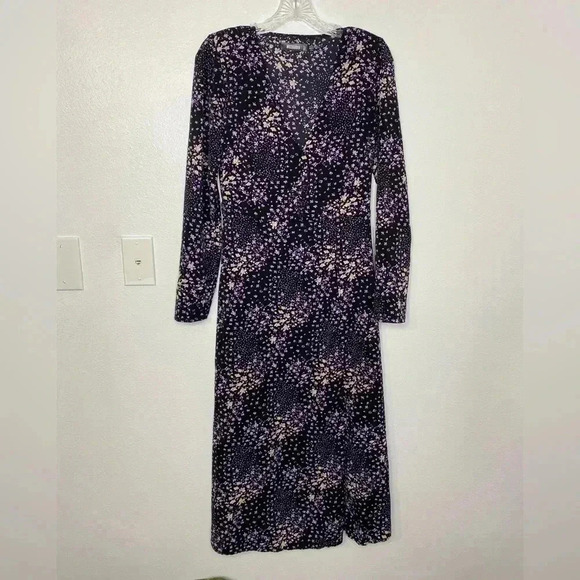 ASOS Missguided Midi Tea Dress Button Detail Ditsy Floral Print - Picture 2 of 8